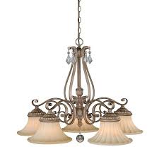 Cascadia Avenant 5 Light French Bronze Traditional Crystal Chandelier Lowes Com Vaxcel Lighting Vaxcel Chandelier