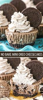 No Bake Mini Oreo Cheesecakes Easy Mini Cheesecakes Recipe Mini Oreo Cheesecake Mini Cheesecakes Easy Oreo Cheesecake