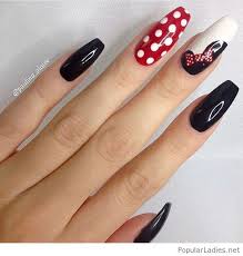 Long Disney Printed Nails Mickey Nails Minnie Mouse Nails Disneyland Nails