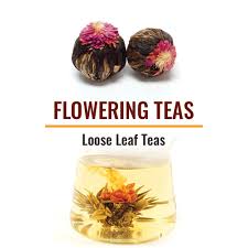 Drop in the flowering tea ball with the lighter leaves on top. Flowering Teas Eco Prima Tea