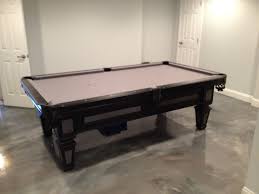 8 Olhausen Brentwood Pool Table With A Matte Black Laquer And Graphite On Maple Finish Pool Table Brentwood Matte Black