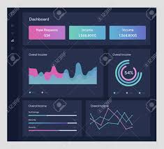 Infographic Template With Flat Design Daily Statistics Graphs