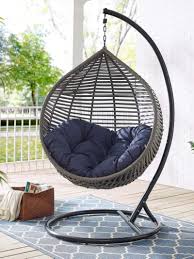 Modway Garner Outdoor Patio Wicker Rattan Teardrop Swing Chair In Gray Navy In 2020 Patio Swing Chair Swinging Chair Hanging Chair Outdoor Durable resin wicker weaves itself into the shape of a teardrop to.