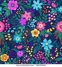 Check spelling or type a new query. Amazing Floral Pattern With Bright Colorful Flowers Plants Branches And Berries On A Blue Backg Vintage Floral Backgrounds Hand Art Drawing Floral Background