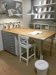 $160 for the perfect ikea hack craft room table! Craft Table With Storage Ikea Family Kraft