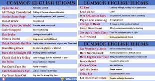 1500 English Idioms From A Z With Useful Examples 7esl
