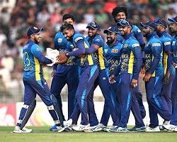 Image of Sri Lankan cricket team celebrating their series win