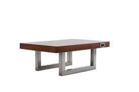 Wood inlay coffee tables on hairpin legs. Contemporary Coffee Table Simple Charge Versa Products Wooden Rectangular With Integrated Electrical Outlet