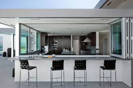 9500 Series Bi Fold Doors Windows Modern Outdoor Kitchen Modern Kitchen Bar Modern Kitchen Design
