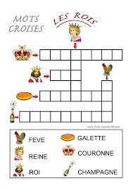 8 mots fléchés imagés (fiches individuelles) pour les grands de maternelle. Les Rois En Maternelle