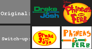 Slapping the former show's logo on a picture of drake & josh, complete with a comment saying you'll understand if you. Logo Switch Up7 Drake And Josh And Phineas And Fer By Pmn700 On Deviantart