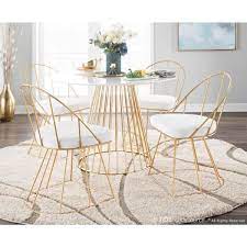 Check spelling or type a new query. Lumisource Canary Gold And White Velvet Dining Chair Set Of 2 Dc Cnry Au Vw2 The Home Depot In 2021 Gold Dining Chairs Glamourous Dining Room Dining Chairs