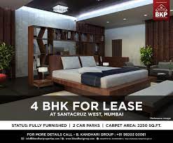 4 bhk for lease at santacruz west mumbai fully furnished 2 car parks for more details call b kandhari group 91 9920303061 home house design furnishings