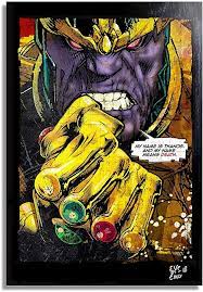 Check spelling or type a new query. Infinity War Marvel Avengers Comics Thanos Original Canvas Artwork Framed Fine Art Painting Pop Art Poster Film Poster Canvas Print Amazon De Home Kitchen