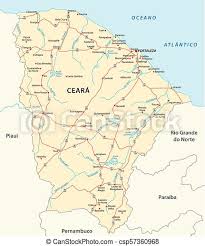 Texto vai à sanção presidencial. Road Vector Map Of The Brazilian State Ceara Canstock