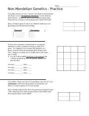 Answers lab 9 mendelian genetics.docx. In Rabbits White Coat Color C W And Black Coat Color C B Are Codominant And Course Hero