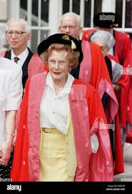 Former Labour Cabinet minister Dame Barbara Castle walks in the Procession  for Honorary Degrees at Cambridge University today (Wednesday) where  sheceived a doctorate in Law. Photo by Findlay Kember/PA Stock Photo -