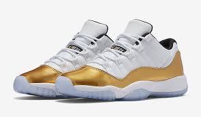 Gold Black White Jordan 11 Air Jordan 11 Low Metallic Gold Closing Ceremony Kicksonfire Com Air Jordans Retro Air Jordans Air Jordan 11 Low