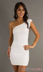 Short White Dresses Short White One Shoulder Dress White Cocktail Dress Promgirl White Short Party Dress Cocktail Dress Prom White Dress Party