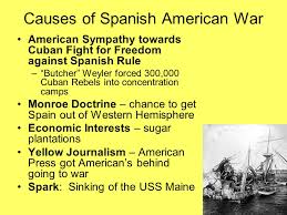 Spanish American War Learning Target Identify The Causes