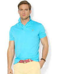 Crafted from cotton, this shirt from polo ralph lauren features short sleeves with ribbed arm bands, front button placket, a straight hem, embroidered pony on chest and a classic polo collar. Polo Ralph Lauren Pima Soft Touch Polo Shirt 85 Macy S Lookastic