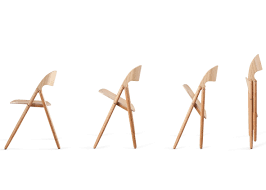 Dezeen Promotion Designer David Irwin Has Created A Space Saving Wooden Chair For Case Furniture That Folding Chair Wooden Folding Chairs Chair Design Wooden