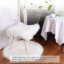 Fluffy furry faux sheepskin long fur sofa chair seat cover warm mat pad cushion. Square Faux Fur Sheepskin Chair Cover Seat Cushion Pad For Sofa Office Chair Seat Red Artificial Wool Chair Mattress Car Decor Cushion Aliexpress