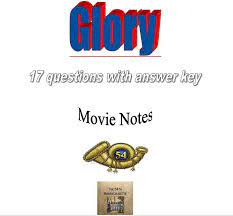 Civil War Glory Movie Questions And Answer Key 54th Massachusetts Civil War Civil War Activities Teacher Notes