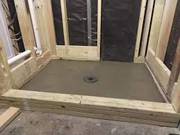 Next, jim covered the drain with tape to prevent it from clogging. Finished Pouring Mortar Layer For Sloped Shower Pan In Basement Bathroom The Outdoor Soul