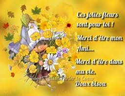 Ces Jolies Fleurs Sont Pour Toi Merci D Etre Mon Ami Image Calin Images Bonjour Fleurs Ete
