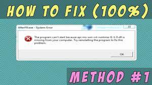 Check spelling or type a new query. Api Ms Win Crt Runtime L1 1 0 Dll Is Missing Fix Method 1 Youtube