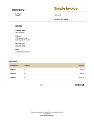 Here you can select from one or more free invoice templates and simply fill in your company information. Simple Invoice Template Pdf Templates Jotform