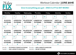 21 Day Fix Extreme Tips For Success Workout Calendar