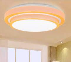 55 dubbele aluminium lijn led plafondlamp 15 w dia35cm oranje acryl flush retro keuken modern woonkam led ceiling lights ceiling lights kitchen ceiling lights