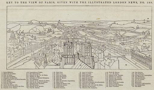 View of Paris, given with The Illustrated London News stock image | Look and Learn