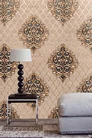 Interior design room house home apartment condo 209 desktop background images. Eurotex 57 Sqft Textured Vinyl Pvc Coated 3d Beautiful Damask Wallpaper Rolls For Walls Home Decoration L37205 Amazon In Home Improvement