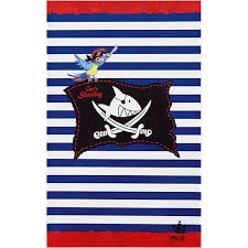 Henri, der hund, ist hilfsbereit und immer vorneweg. Kinderteppich Capt N Sharky Blau Gestreift 80 X 150 Cm Capt N Sharky Mytoys