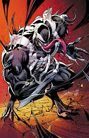 After being attacked and forcibly separated from eddie brock, venom bonds to peter parker in order to seek both revenge also hurt/comfort for eddie's mental state as venom tries to make him get better. Venom 3 2016 Variant Cover By J Scott Campbell Marvel Villains Marvel Marvel Comic Universe