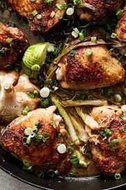 Garlicky Chicken Thighs With Scallion And Lime Recipe Recipe Nyt Cooking Recipes Chicken Recipes