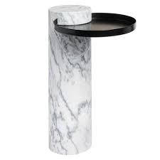 High Salute Coffee Table White Marble Black Tray Coffee Table White Black Tray Coffee Table