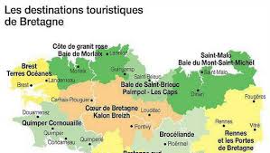 La région de la bretagne porte le numéro 53 et est composée de 4 département(s) , 15 arrondissement(s) , 201 cantons et 1270 communes. Une Carte Et Dix Destinations Touristiques