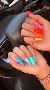 We have 60 ideas for your rainbow nails,please dress up it in the new season.#rainbownails#springnails#summernails##jewenails#. Rainbow Nails You Must Try At Least Once