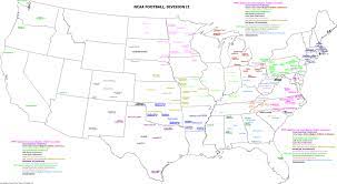 How many division 1 football teams are there? File Ncaa D2 Fb Map Png Wikimedia Commons