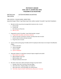 Check spelling or type a new query. Contoh Soal Uas Erp