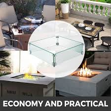 Check spelling or type a new query. Outdoor Fire Pit Tempered Glass Wind Guards Square 19 X19 Wind Screen Vevor Uk