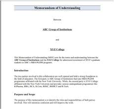 Maybe you would like to learn more about one of these? Memorandum Of Understanding Mou Meaning Example