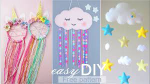 If you want your kids to stay focused then do make them busy in doing these kids craft projects that will improve their imagination. Diy Room Decor Easy Crafts Sute Cloud For Kids Room Wall Decoration Diy Room Decor For Kids Youtube