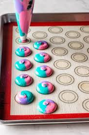 Multi Colored Macaron Shells From One Batch Of Macarons Recipe Macarons Colorful Macarons Macaron Recipe