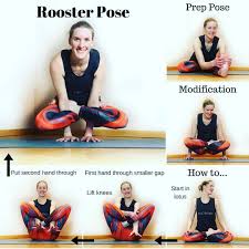 Rooster Pose Yoga Tutorial Modification Yoga Fur Anfanger Black Red Leggings By Arctic Flaming Yoga Tutorial Yoga Poses Advanced Yoga Poses Photography