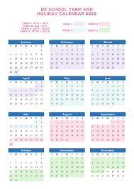 School Terms And Holidays Nz 2021 2022 Printable Calendars